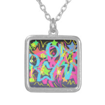 Graffiti love necklace