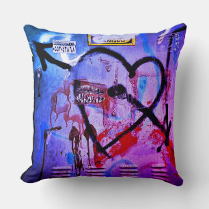 Graffiti Love Throw Pillow