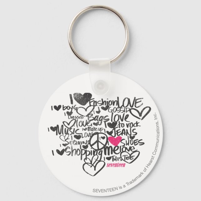 Graffiti Magenta Keychain (Front)