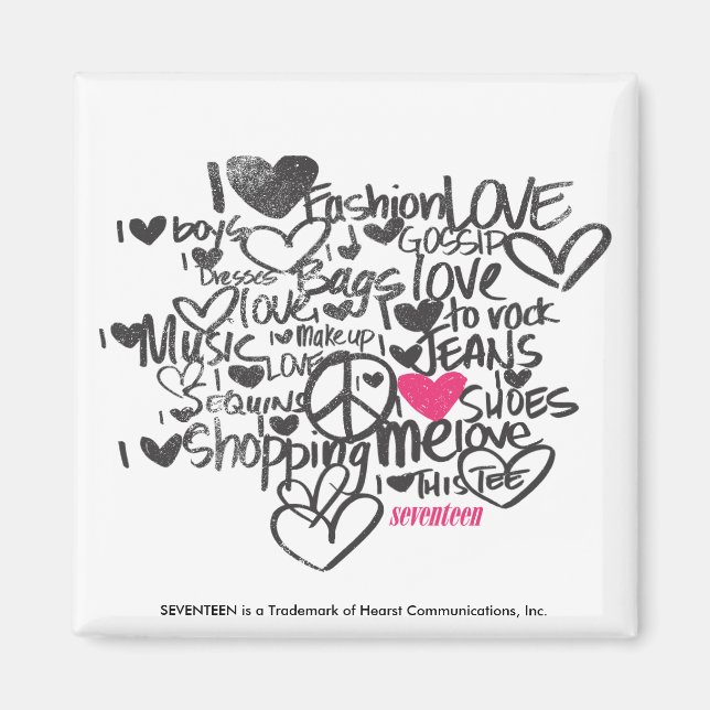 Graffiti Magenta Magnet (Front)