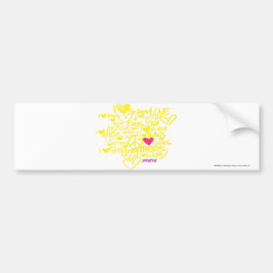 Graffiti Magenta/Yellow Bumper Sticker