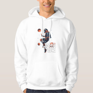 Graffiti Make Today Epic Astronaut Cartoon Trend Hoodie