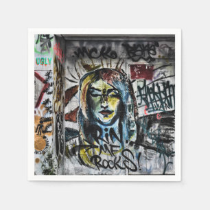 Graffiti Modern Cool Urban Street Art Napkins