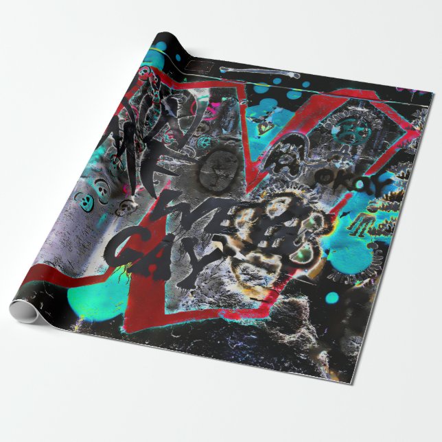 Graffiti Modern Grunge Urban Street Art  Wrapping Paper (Unrolled)