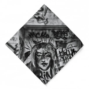 Graffiti Modern Urban Black And White Street Art Bandana