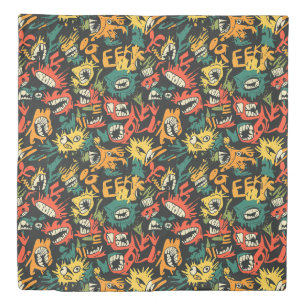 Graffiti Monster Eek Black Halloween (1) Duvet Cover