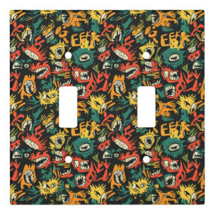 Graffiti Monster Eek Black Halloween (1) Light Switch Cover