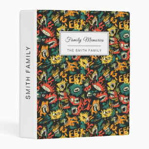 Graffiti Monster Eek Black Halloween (1) Mini Binder