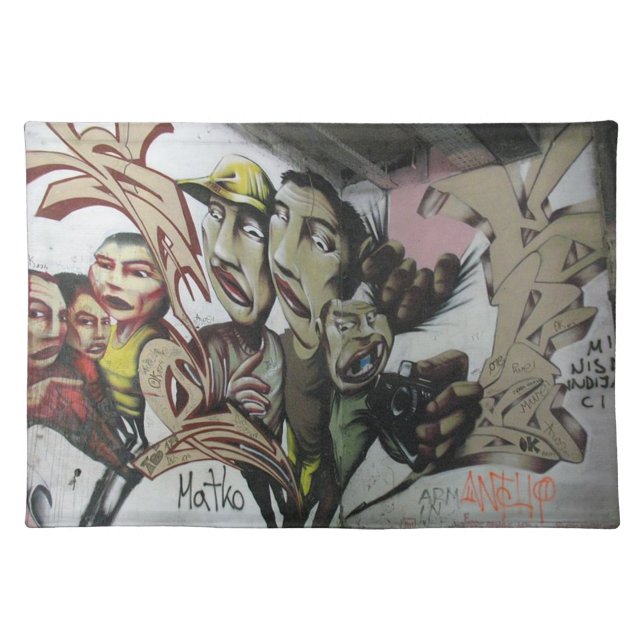 Graffiti : Mostar (Herzégovine) - Cloth Placemat (Front)