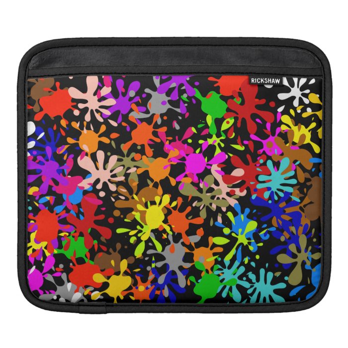 Graffiti Multi Paint Splatter Wallpaper Design Sleeve For iPads