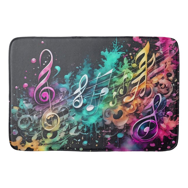 graffiti music bath mat (Front)
