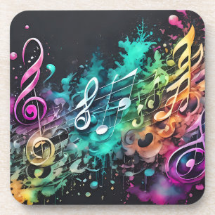 graffiti music beverage coaster