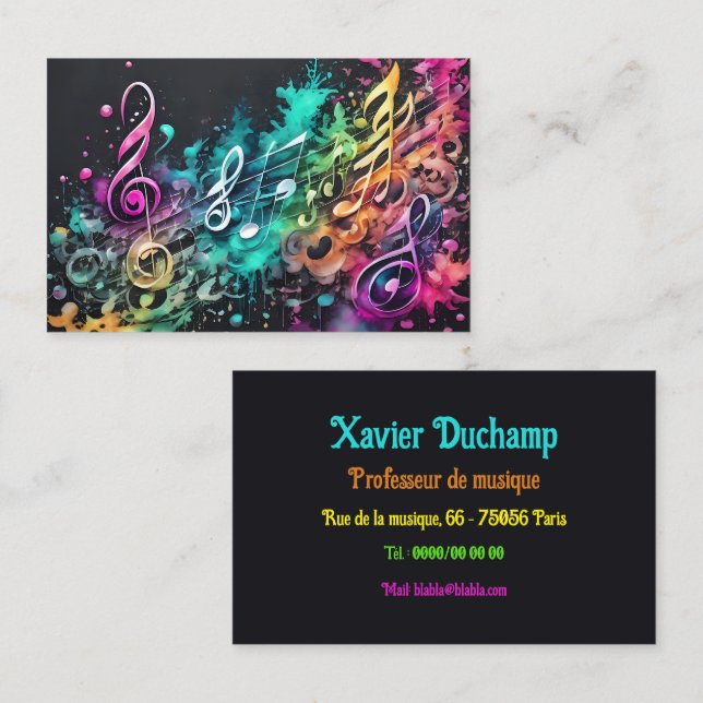 graffiti music business card (Front/Back)