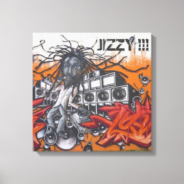 Graffiti music canvas print (Front)