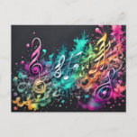 graffiti music postcard