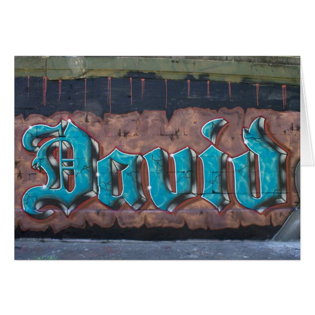 Graffiti Name Tag: David Cards (Front Horizontal)
