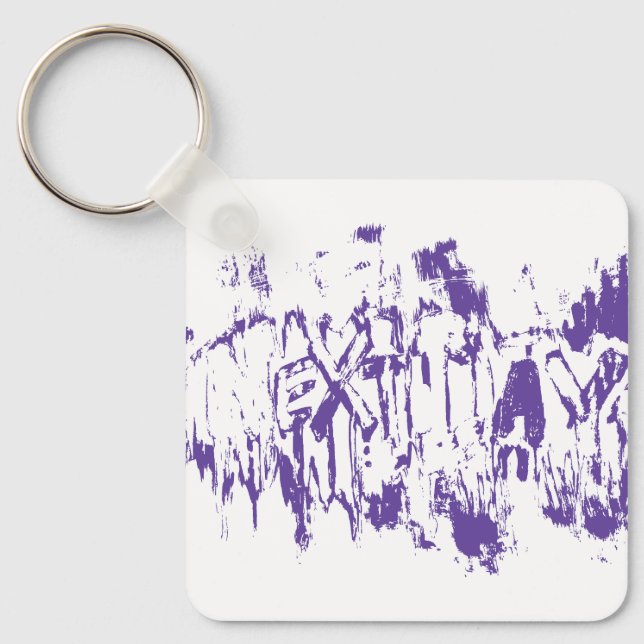 Graffiti Nextday Grunge Brush Abstract Typography Keychain (Front)