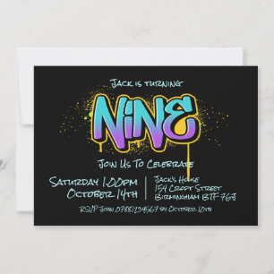Graffiti Nine Invitation