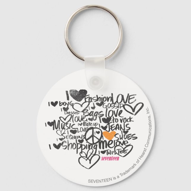 Graffiti Orange Keychain (Front)