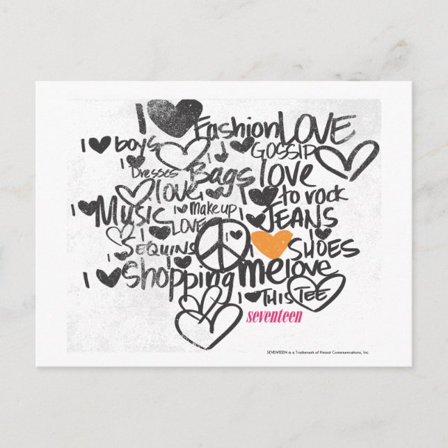 Graffiti Orange Postcard (Front)