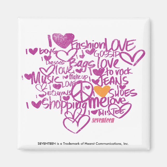 Graffiti Orange/Purple Magnet (Front)