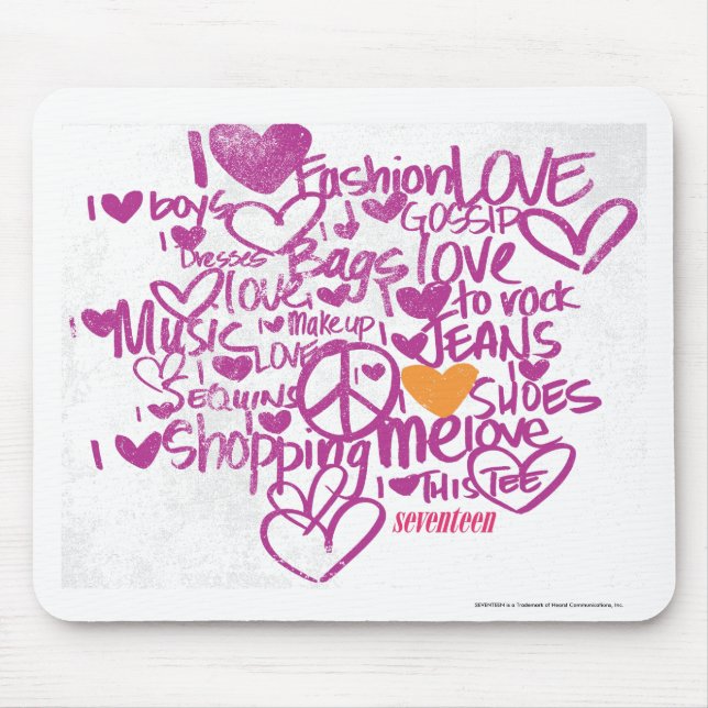 Graffiti Orange/Purple Mouse Pad (Front)