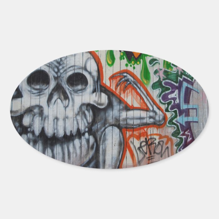 Graffiti Oval Stickers