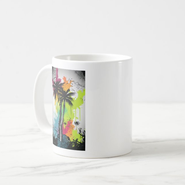 Graffiti Palm Tree Coffee Mug (Front Left)