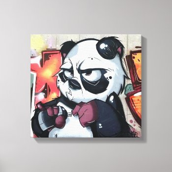 Graffiti Panda Bear Canvas Print by BizzleApparel at Zazzle