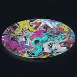 Graffiti Paper Plate<br><div class="desc">Get hip to a new way of bring street art into your life with this fresh, contemporary design. This digitally enhance graffiti will be the hit at all your parties and events.</div>