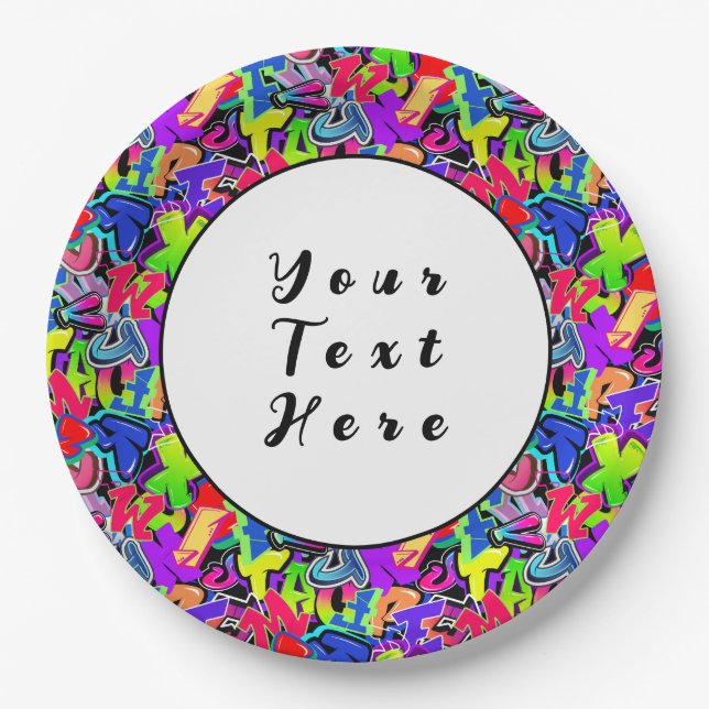 Graffiti Paper Plates (Front)