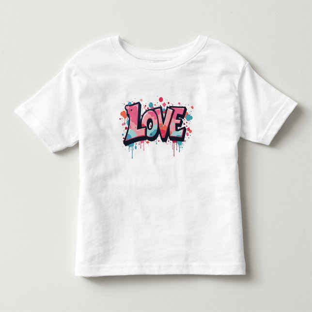 Graffiti Pastel Love Bomb Toddler T-shirt (Front)