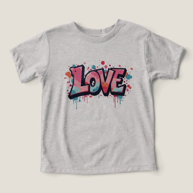 Graffiti Pastel Love Bomb Toddler T-shirt (Design Front)