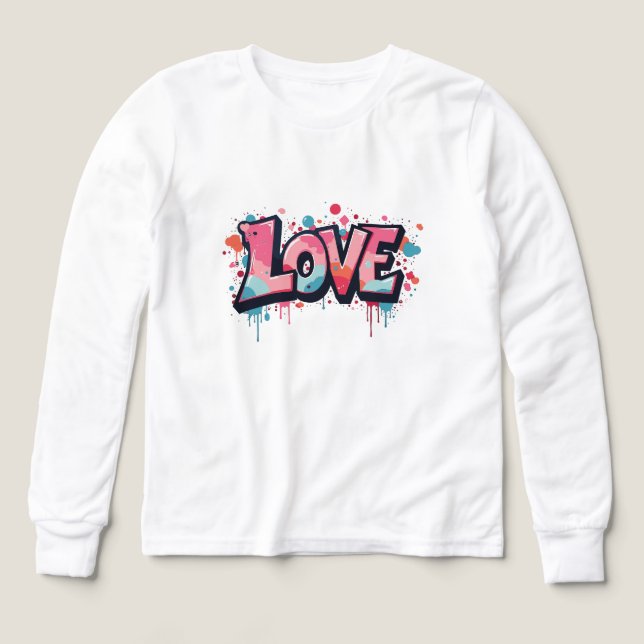 Graffiti Pastel Love Bomb Tri-Blend Shirts (Design Front)