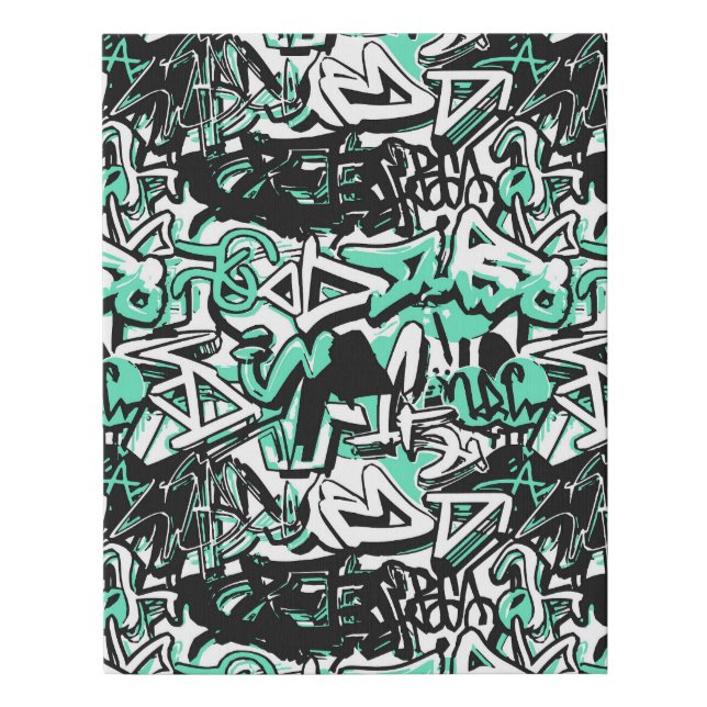 Graffiti pattern faux canvas print (Front)