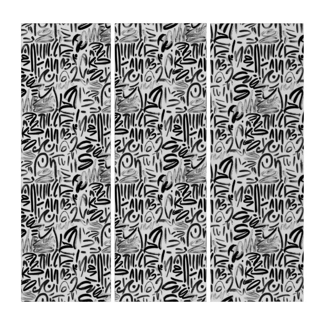 Graffiti pattern triptych (Front)
