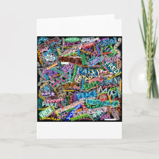 graffiti peace international translation holiday card