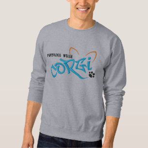 Graffiti Pembroke Welsh Corgi Embroidered Sweatshirt