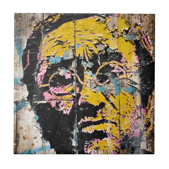 Graffiti people ceramic tile (Front)