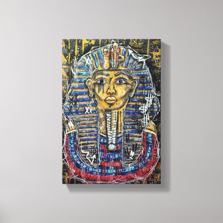 Graffiti Pharaoh King Tut Canvas Print