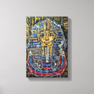 Graffiti Pharaoh King Tut Canvas Print