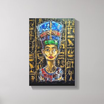 Graffiti Pharaoh Queen Nefertiti Canvas Print by BizzleApparel at Zazzle