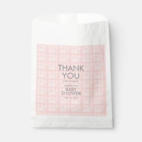 Graffiti Pink Baby Shower Favor Bags