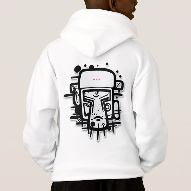 Graffiti portrait personalized hoodie (Back)