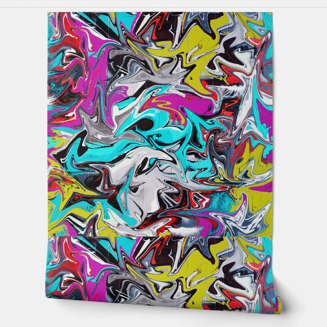 Graffiti print  wallpaper  (Unrolling)