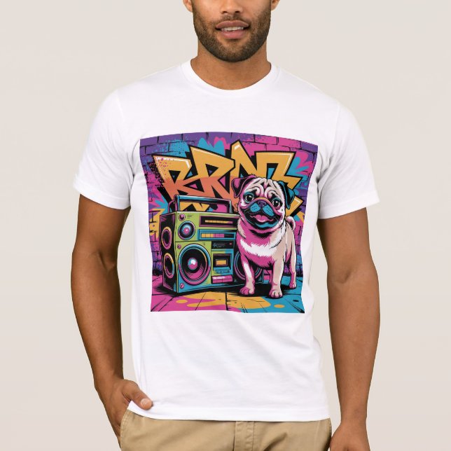 Graffiti Pug T-Shirt (Front)