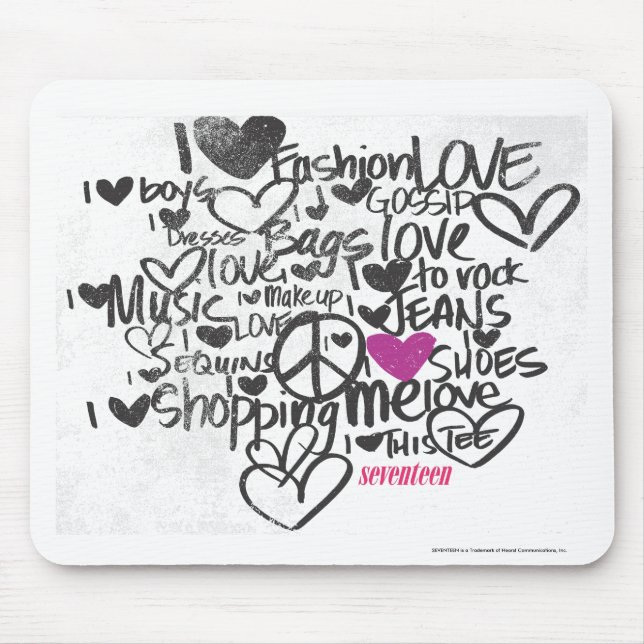 Graffiti Purple Mouse Pad (Front)