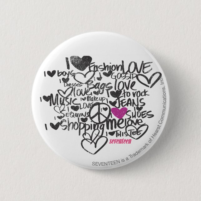 Graffiti Purple Pinback Button (Front)