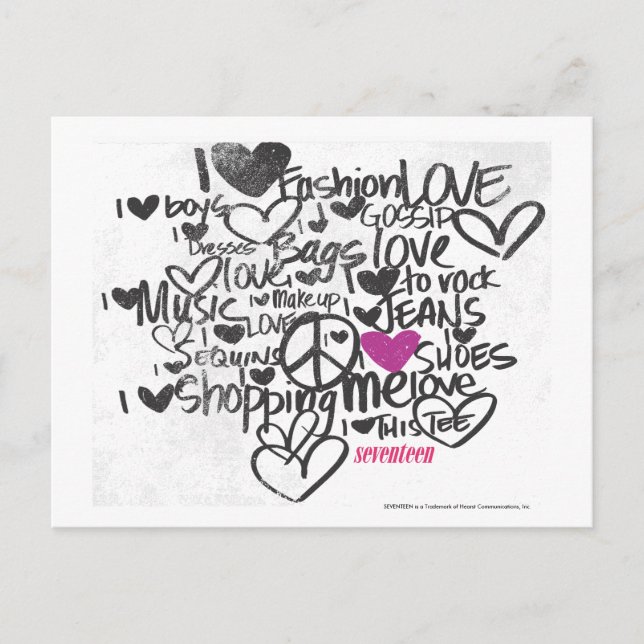 Graffiti Purple Postcard (Front)