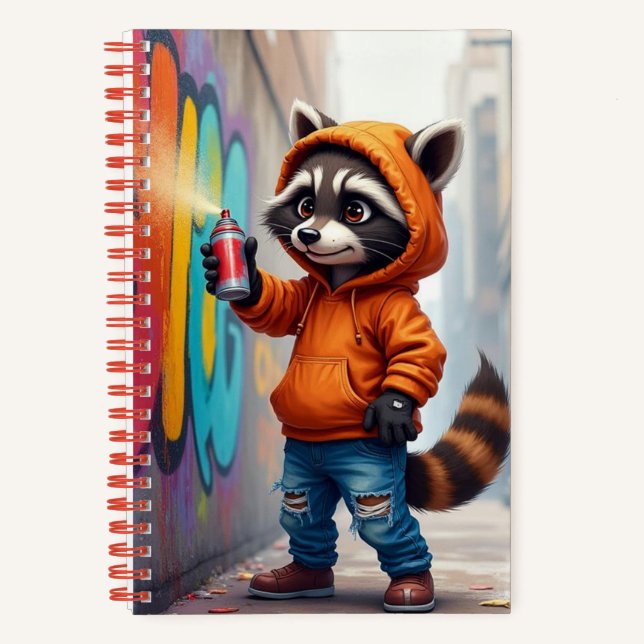 Graffiti Raccoon, author Natasha Us   Notebook (Front)